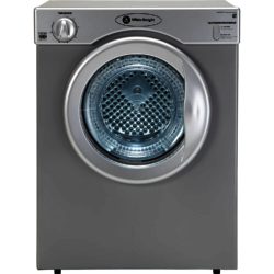 White Knight C37AS Compact 3kg Vented Tumble Dryer in Silver